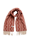 Lambswool Oversized Scarf in Neutral Checker