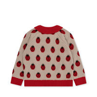 Knit Cardigan - Ladybug