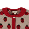 Knit Cardigan - Ladybug