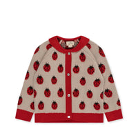 Knit Cardigan - Ladybug