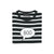 Breton Striped 'Boo' T Shirt  - Black & White