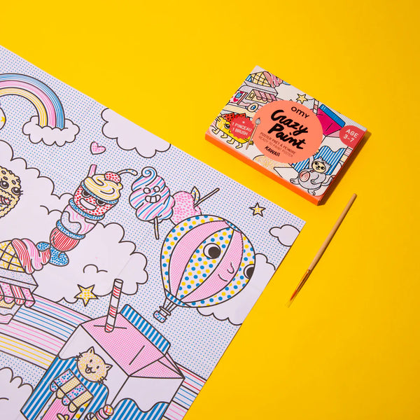 Kawaii Crazy Paint Pocket Poster