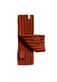 Cashmere & Merino Wrist Warmers in Rust