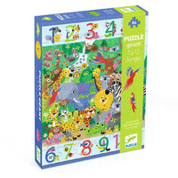 54 Piece Puzzle - 1 to 10 Jungle