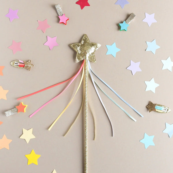 Glitter Star Wand - Gold