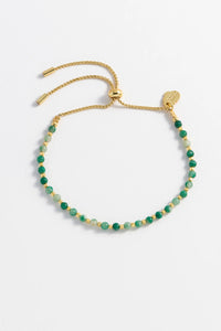 Amelia Bracelet - Green Quartz Gold Plated