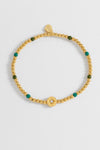 North Star Enamel Bead Bracelet - Gold Plated