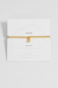 Sienna Beaded Teddy Bear Charm Bracelet - Gold Plated