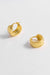 Chunky Gold Textured Hoops - Gold Plated