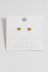 Evil Eye Stud Earrings - Gold Plated