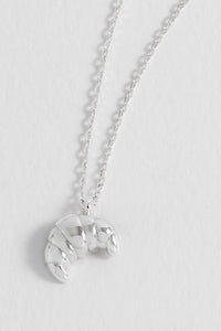 Croissant Necklace - Silver Plated