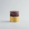 Figgy Pudding, Gold Half-Dipped Pillar Candle