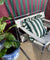 Forest Green Wide Stripe Cushion (Incl. Insert)