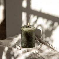 Granite & Moss Pillar Candle