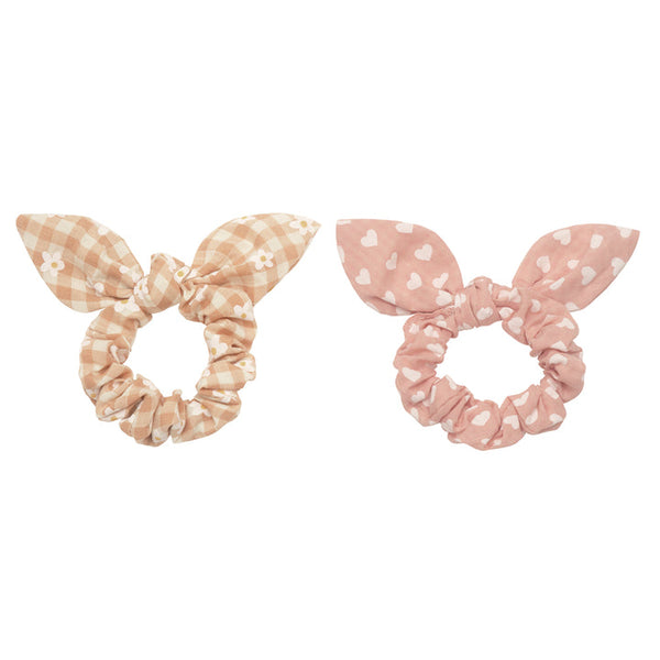 Daisy Gingham Bunny Ears Scrunchies