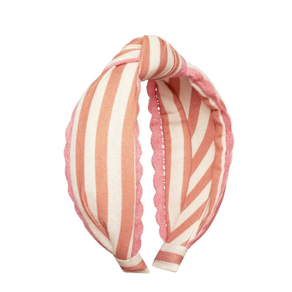 Stripy Scallop Knotted Headband