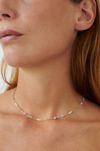 Sea Colour Necklace - Gold Plated