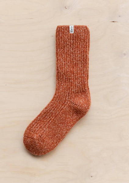 Cashmere & Merino Socks in Rust