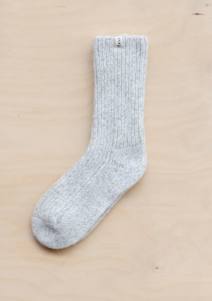 Cashmere & Merino Socks in Grey Fleck