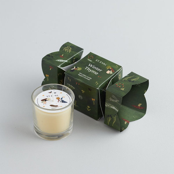 Christmas Cracker Mini Glass Candle - Winter Thyme