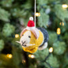 Guinea Pig with Hat Christmas Decoration