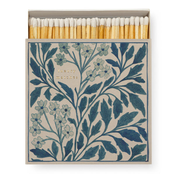 Blue Floral Luxury Matches - Wanderlust x Archivist Collaboration