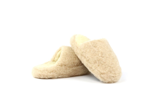 Wool Mules - Beige