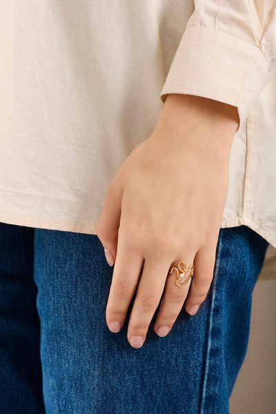 Bay Pearl Ring - Gold Plated