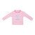 Breton Striped Number T Shirt  - Hot Pink & White