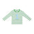 Breton Striped Number T Shirt  - Grass Green & White