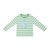 Breton Striped Number T Shirt  - Grass Green & White