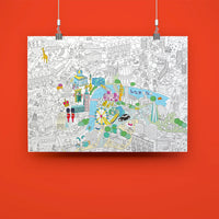 London - Giant Colouring Poster