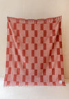 Lambswool Blanket in Apricot Checker