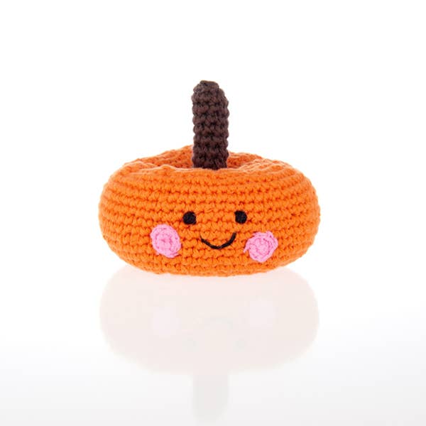 Baby Soft Toy Friendly Pumpkin Rattle