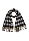 Lambswool Blanket Scarf in Monochrome Gingham