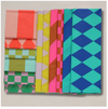 Luxury Tissue Paper Pack - Diamond & Stripe - Cobalt & Jade