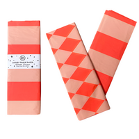 Luxury Tissue Paper Pack - Diamond & Stripe - Orange & Peach