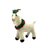 Christmas Goat with Holly Wreath Decoration