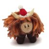 Mini Christmas Highland Cow Decoration