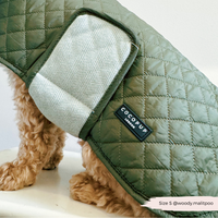 Luxe Quilted Dog Coat - Country Khaki - M