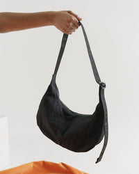 Baggu Black Medium Nylon Crescent Bag