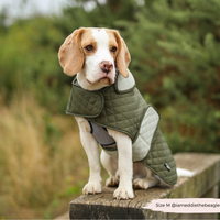 Luxe Quilted Dog Coat - Country Khaki - S