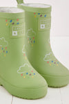 Grass & Air - Glacial Green Colour-Changing Kids Wellies: UK4