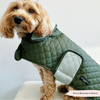 Luxe Quilted Dog Coat - Country Khaki - S