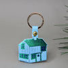 Log Cabin Key Fob - Green