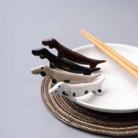 Dachshund Chopstick Rest - Black