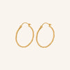 Ice Creoles Hoops - Gold