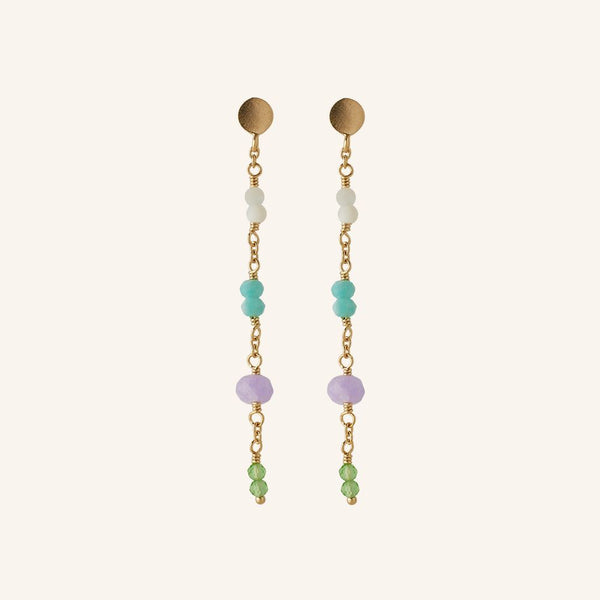 Sea Colour Earrings - Gold