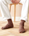 Rove Knitwear - Faltering Stripe Socks | Rust & Brown: UK 8-11