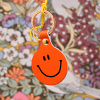 Feeling Lush Smilie Face Key Fob - Orange